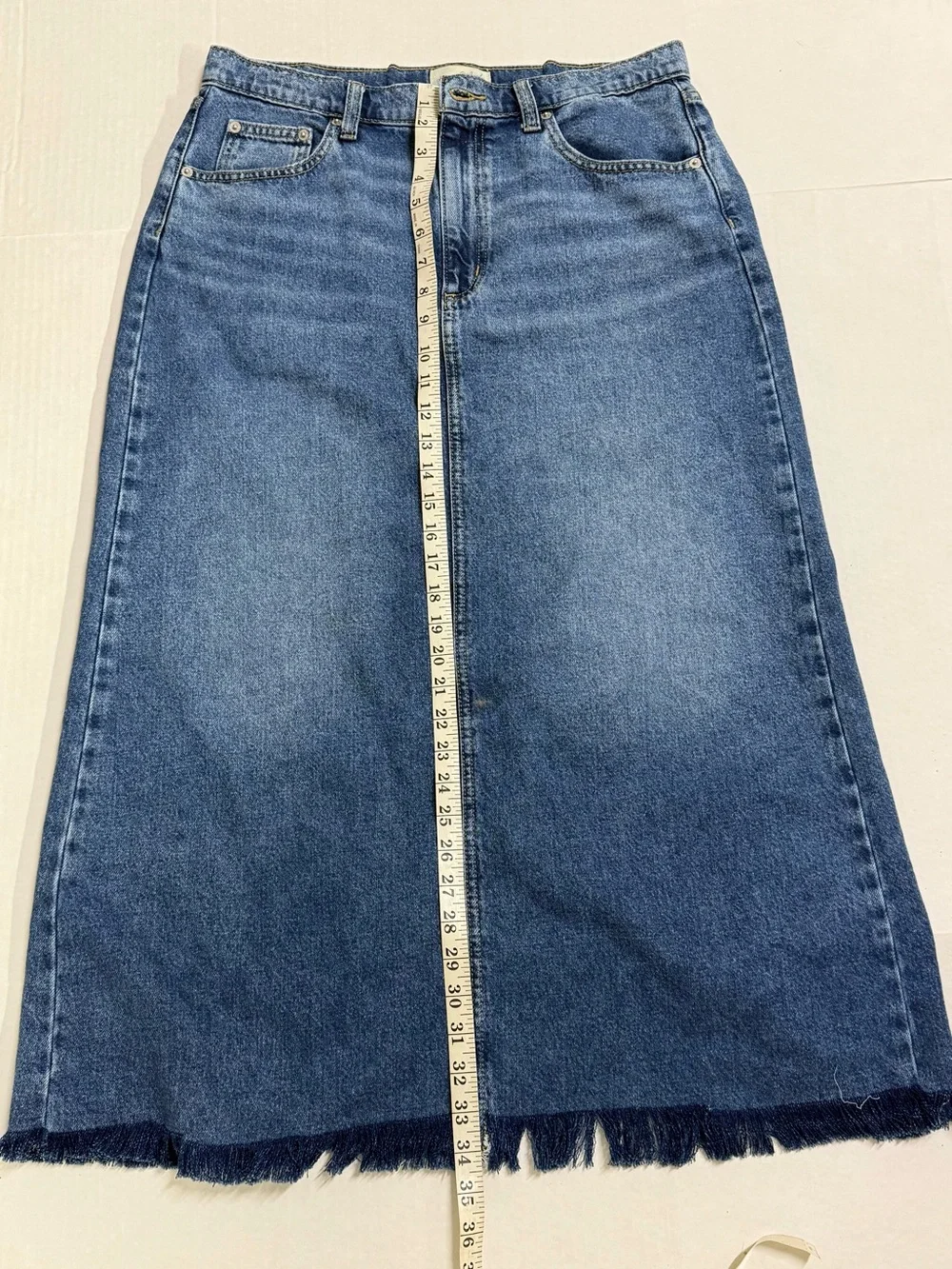 SKIRT  Universal Thread Blue Denim Flare Maxi Skirt